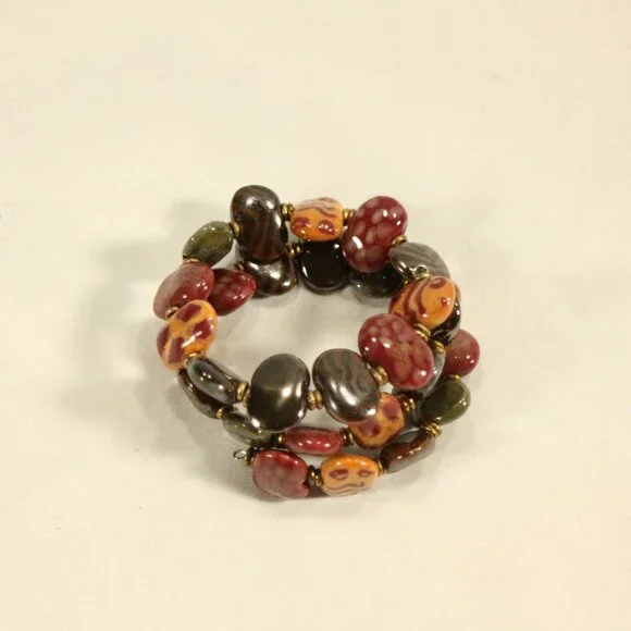 KAZURI BEADS Handmade "Earthling' Wraparound Bracelet OS - Picture 4 of 6